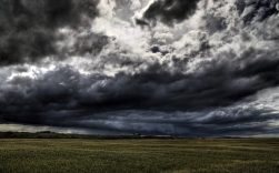 Dark Clouds over land