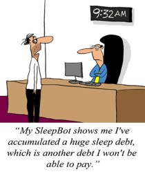 drowning in sleep debt